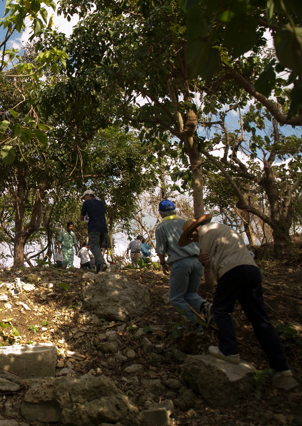 Okinawa residents observe archeological find on Camp Foster