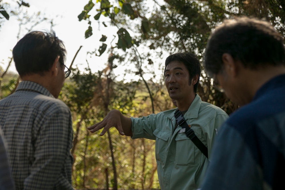 Okinawa residents observe archeological find on Camp Foster