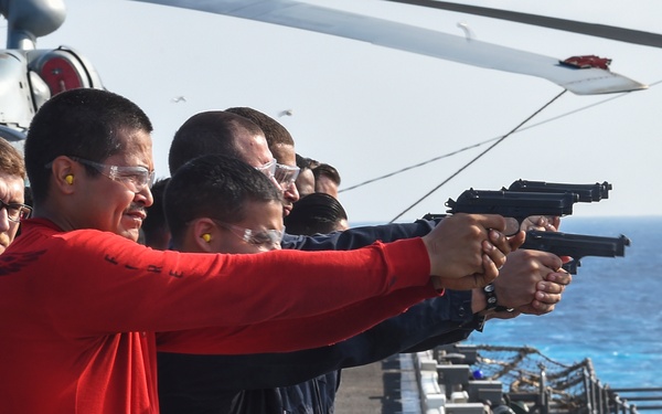 Qualification exercise aboard USS Peleliu
