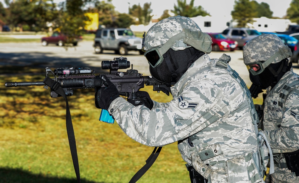 SFS Airmen participate in active shooter training