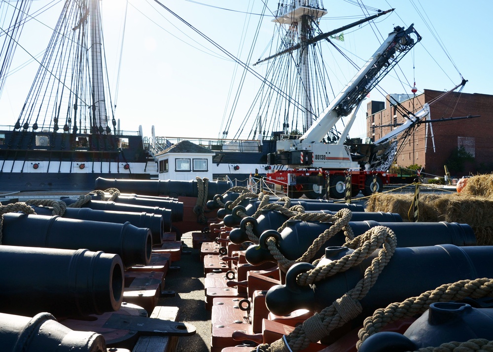 USS Constitution prepares to enter dry dock