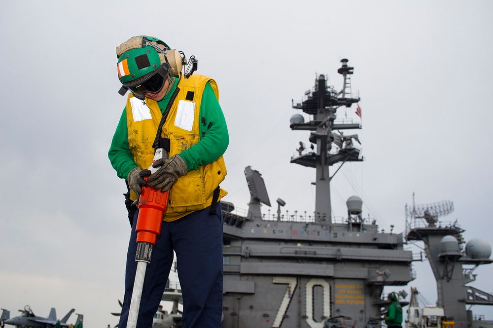 USS Carl Vinson flight deck operations