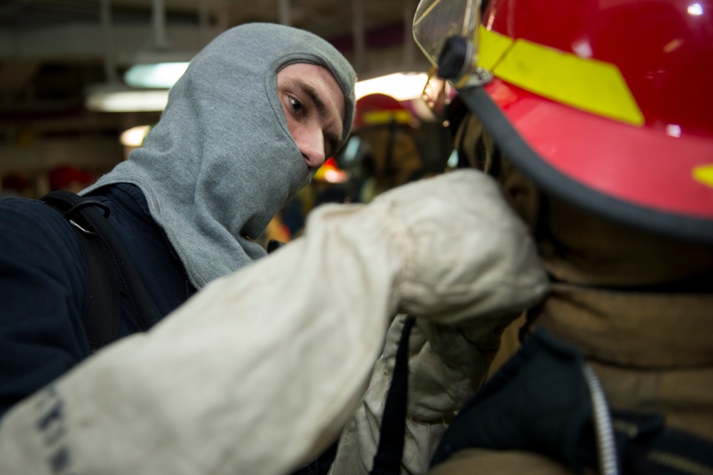 USS Carl Vinson general quarters drill