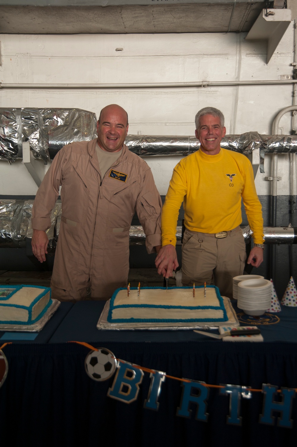 USS Carl Vinson CO, EO celebrate birthdays