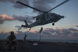 Halloween fast-roping at sea