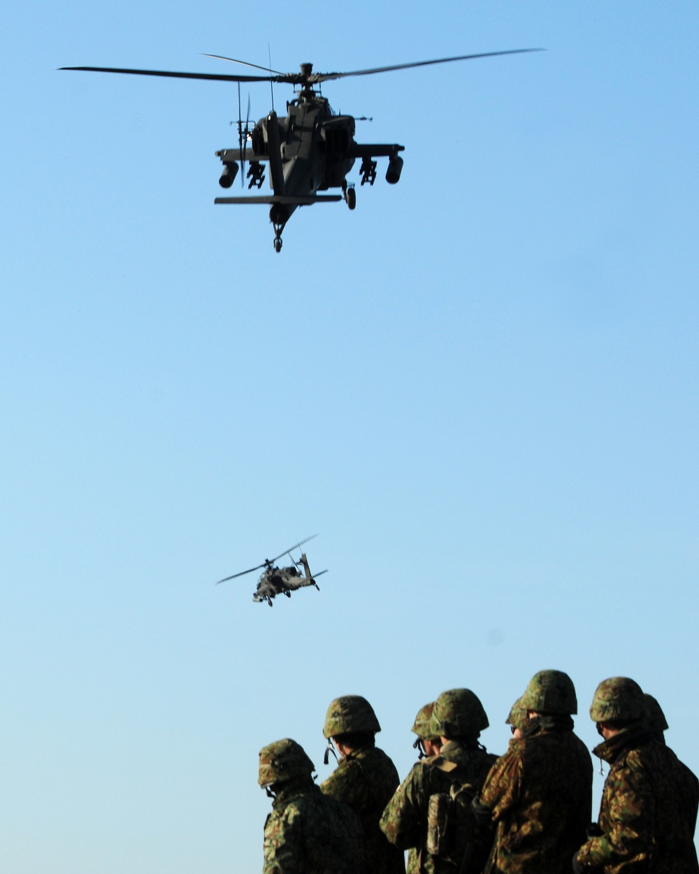 US Army UH-64 'Apache' helicopters demonstrate capabilities during Orient Shield 14