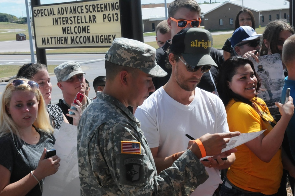 Matthew McConaughey visits Fort Hood for advance screening