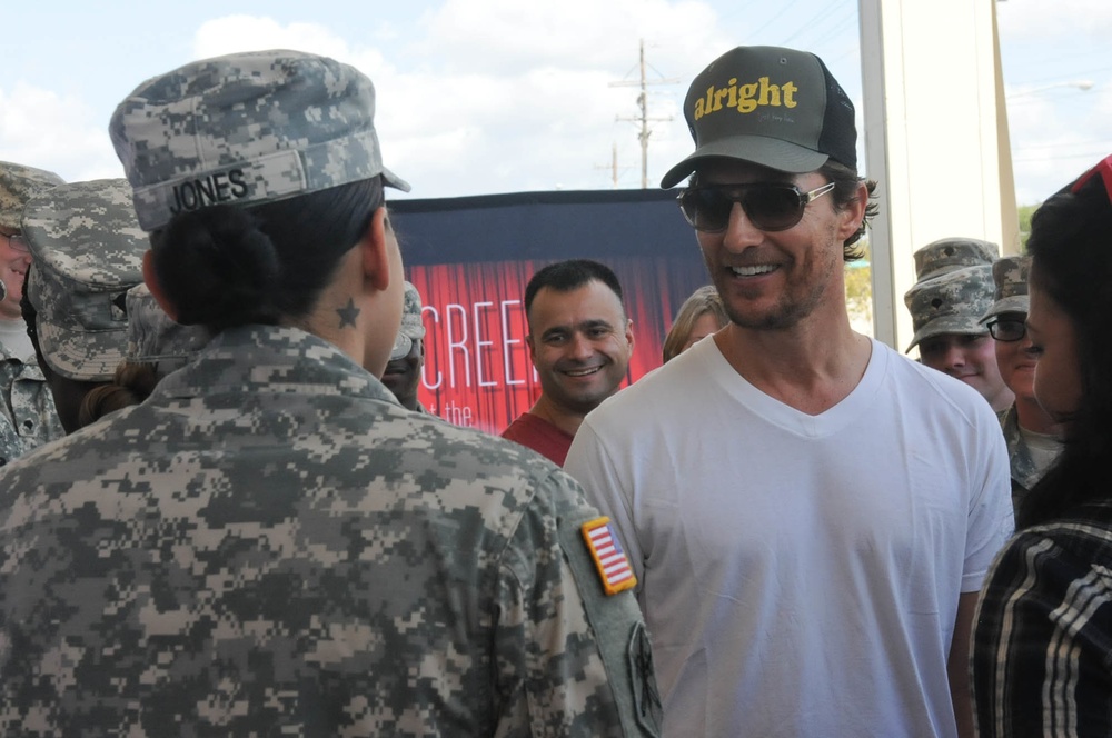 Matthew McConaughey visits Fort Hood for advance screening