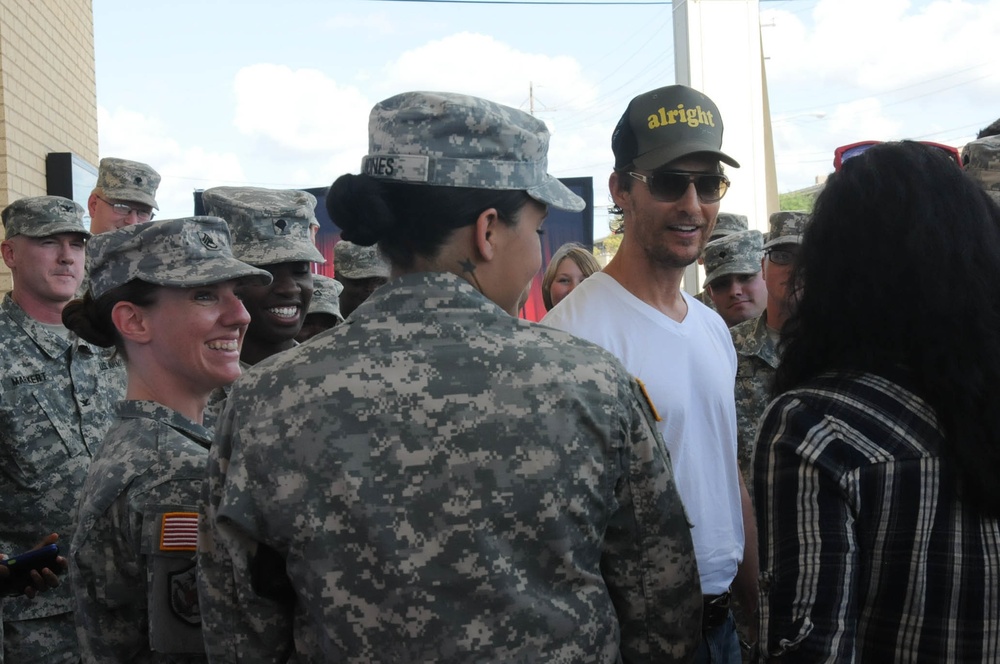 Matthew McConaughey visits Fort Hood for advance screening