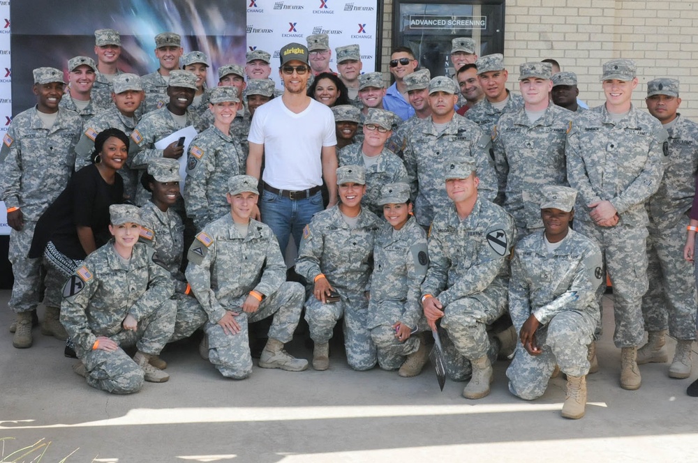 Matthew McConaughey visits Fort Hood for advance screening