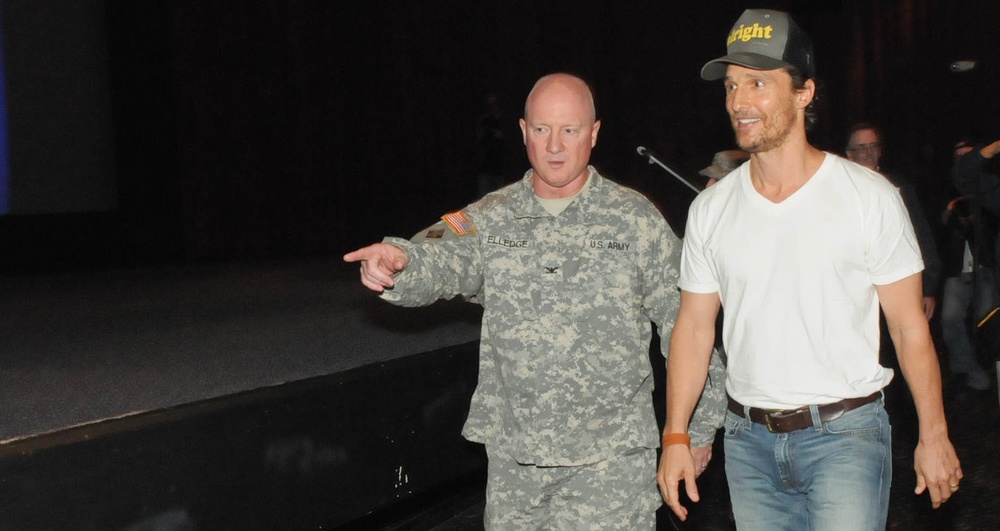 Matthew McConaughey visits Fort Hood for advance screening