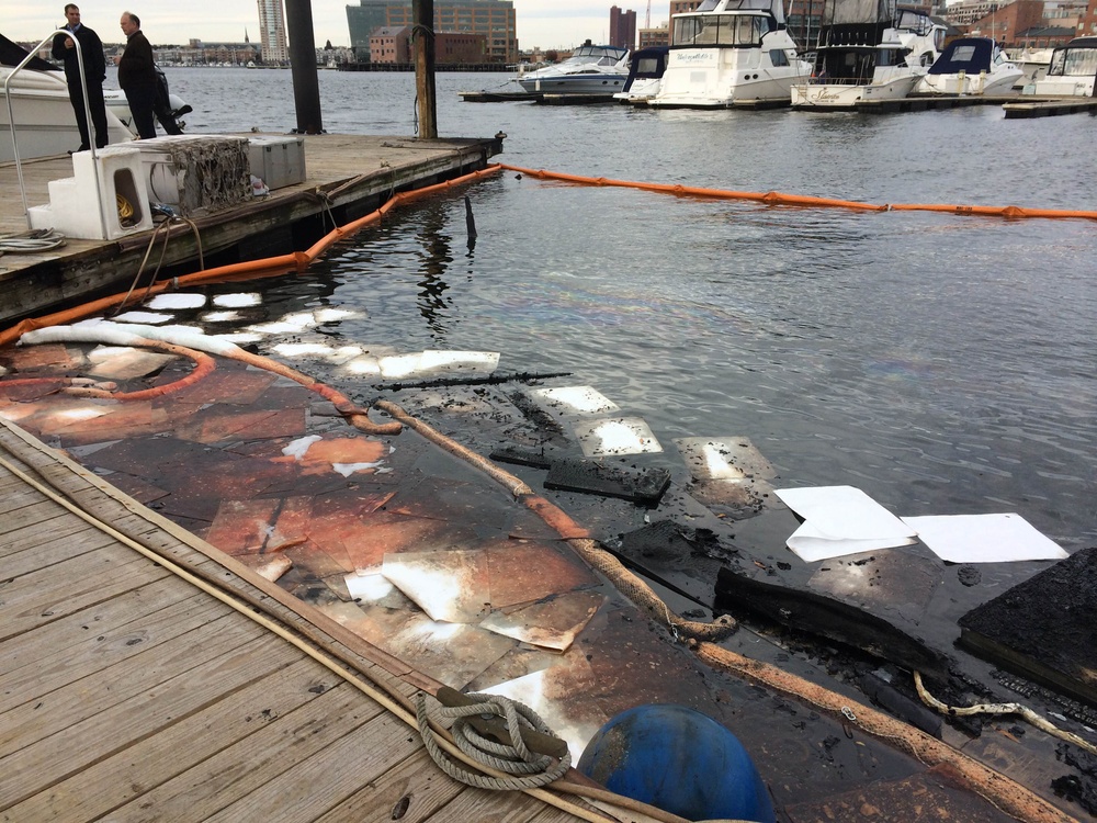 2 boats catch fire, sink in Baltimore's Inner Harbor
