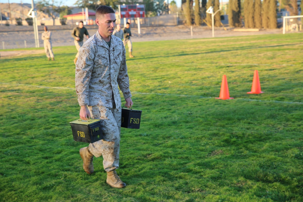 Barstow Marines take the Combat Fitness Test