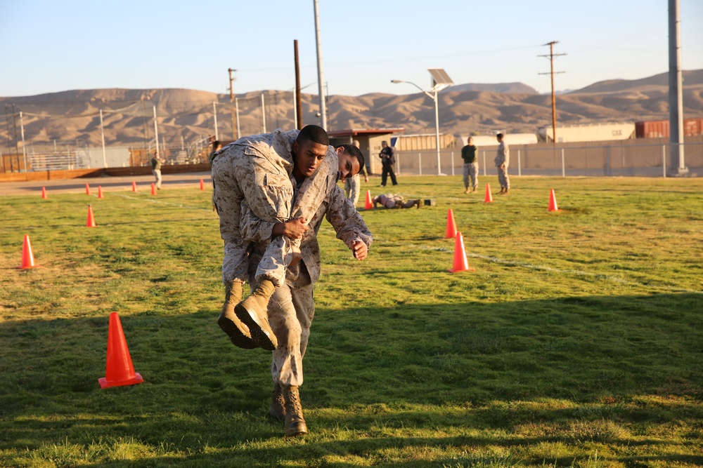 Barstow Marines take the Combat Fitness Test