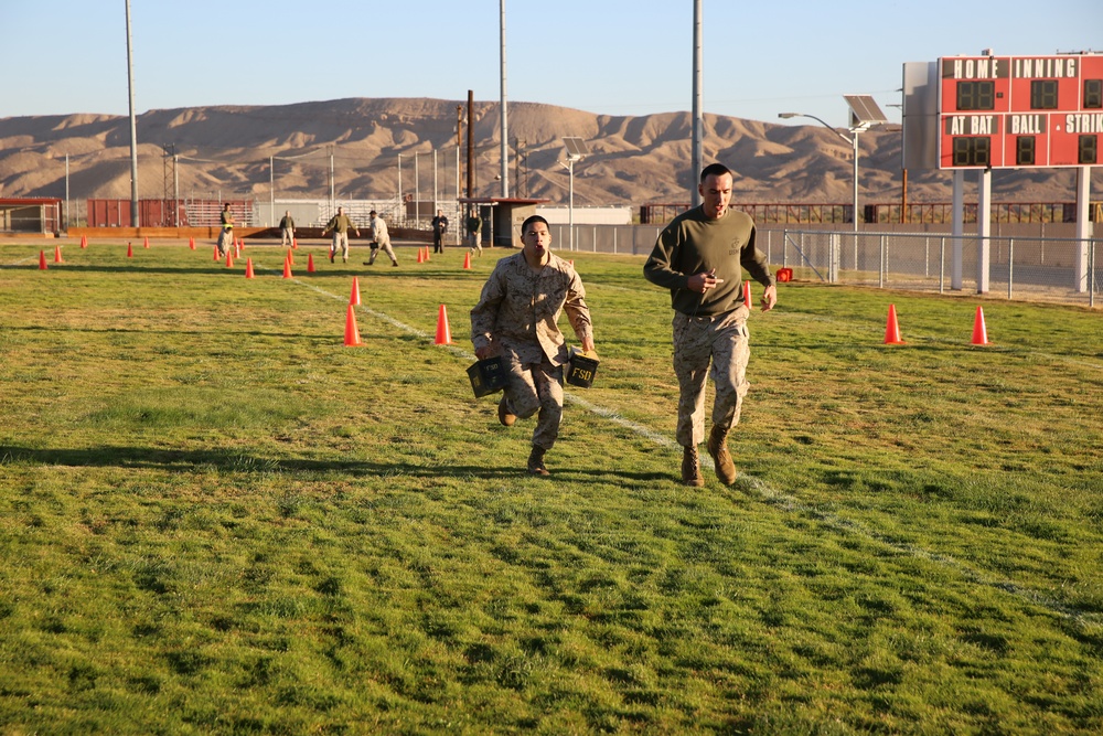 Barstow Marines take the Combat Fitness Test