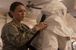 Service members, civilians train to defend against infectious diseases