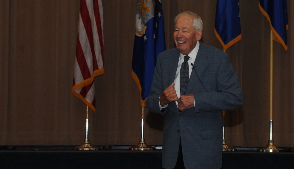 Retired Air Force Gen. John Chain delivers opening remarks at Global Strike Challenge 2014
