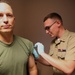 Cherry Point leaders receive flu shots