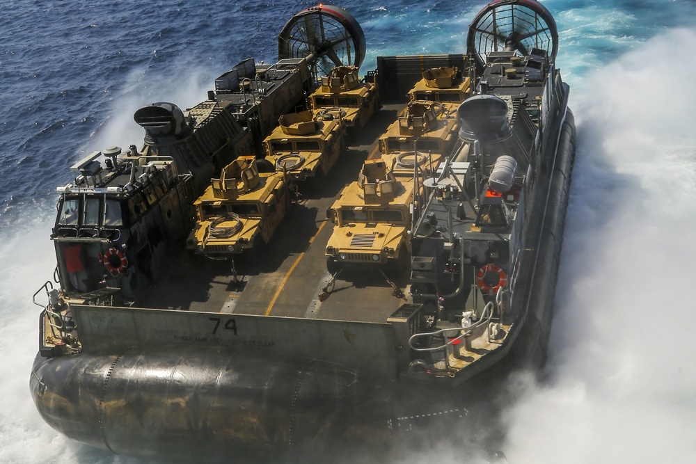 USS Makin Island LCAC ops