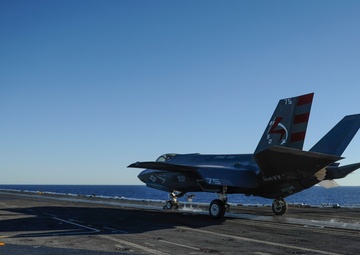 F-35C Lightning II conducts 1st carrier launch