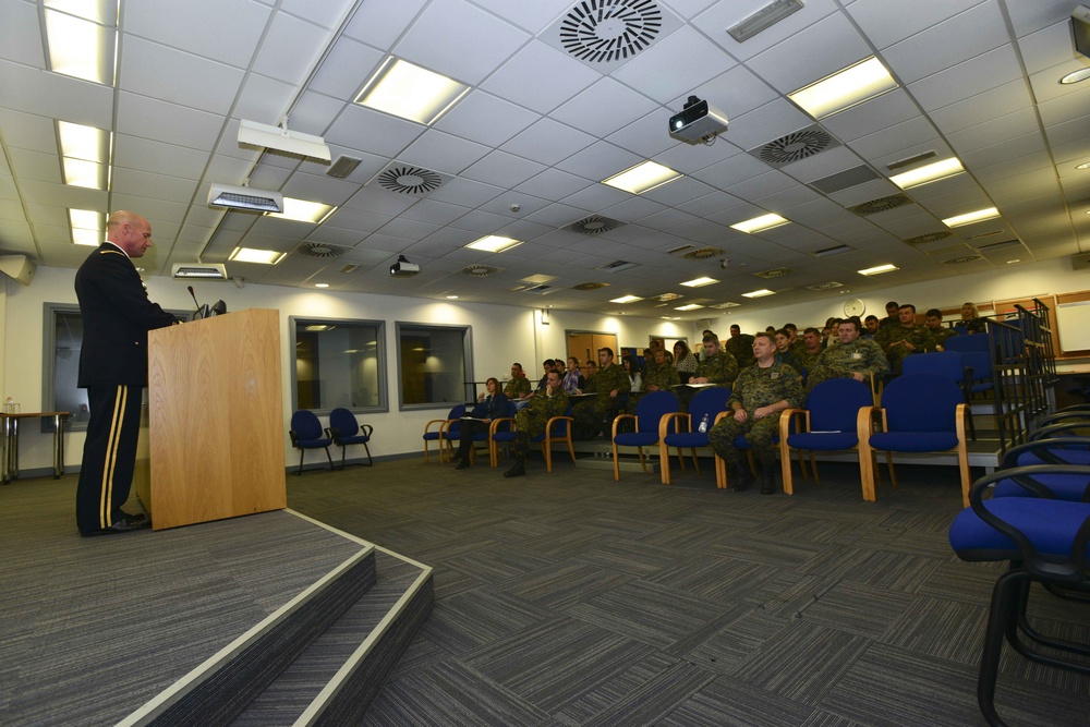 NATO HQ Sarajevo commander gives lecture on security, NATO strategy