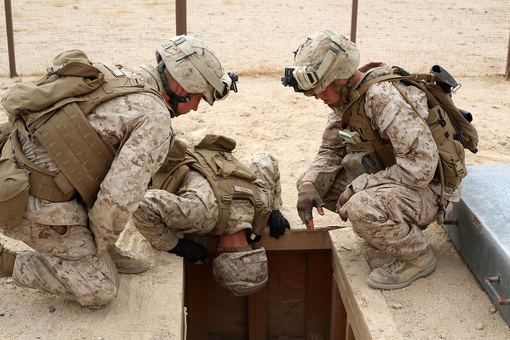 Echo Co. conducts battlefield search training