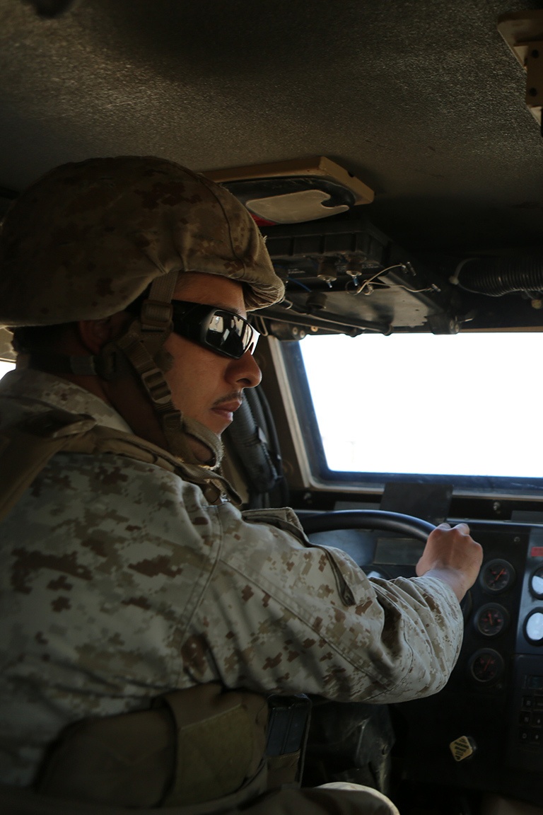 Roll out: CLB-11 Marines practice convoy tactics