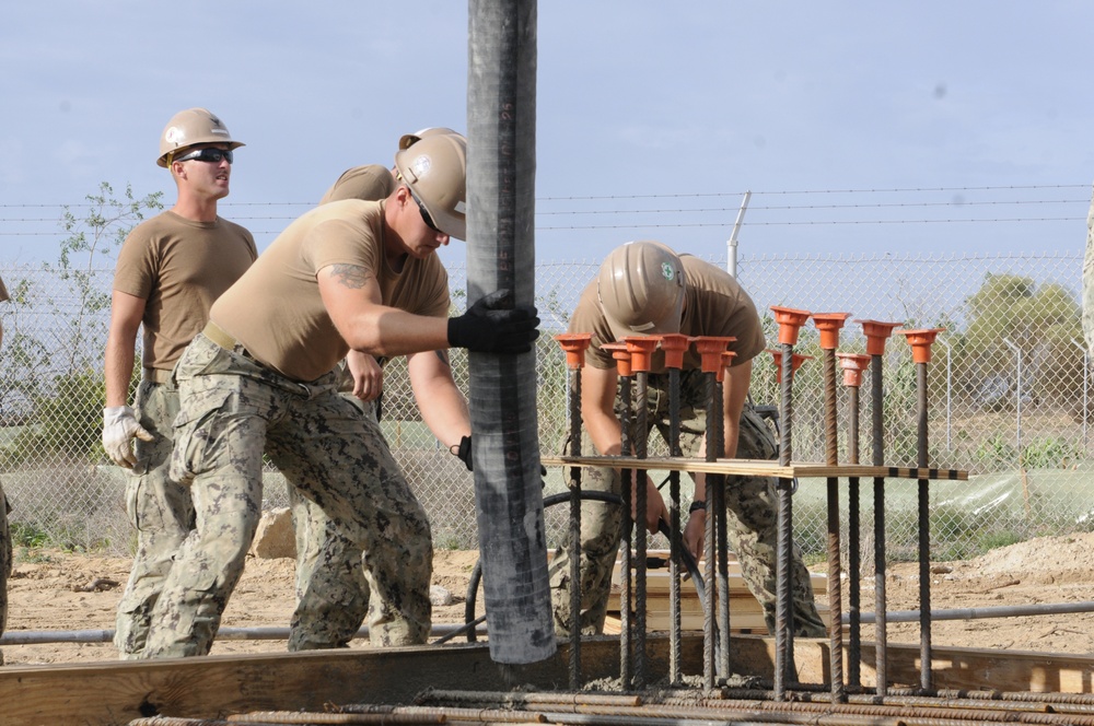 NMCB 133 Seabees begin SESEF Construction
