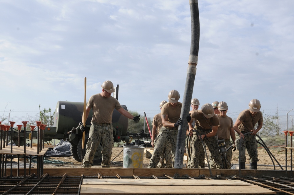 NMCB 133 Seabees begin SESEF Construction