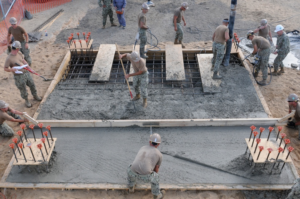 NMCB 133 Seabees begin SESEF Construction