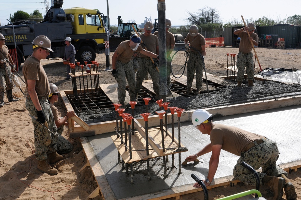 NMCB 133 Seabees begin SESEF Construction