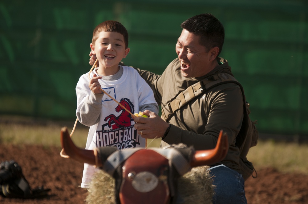 Oklahoma National Guard kids saddle up and ride as Horseback Heroes