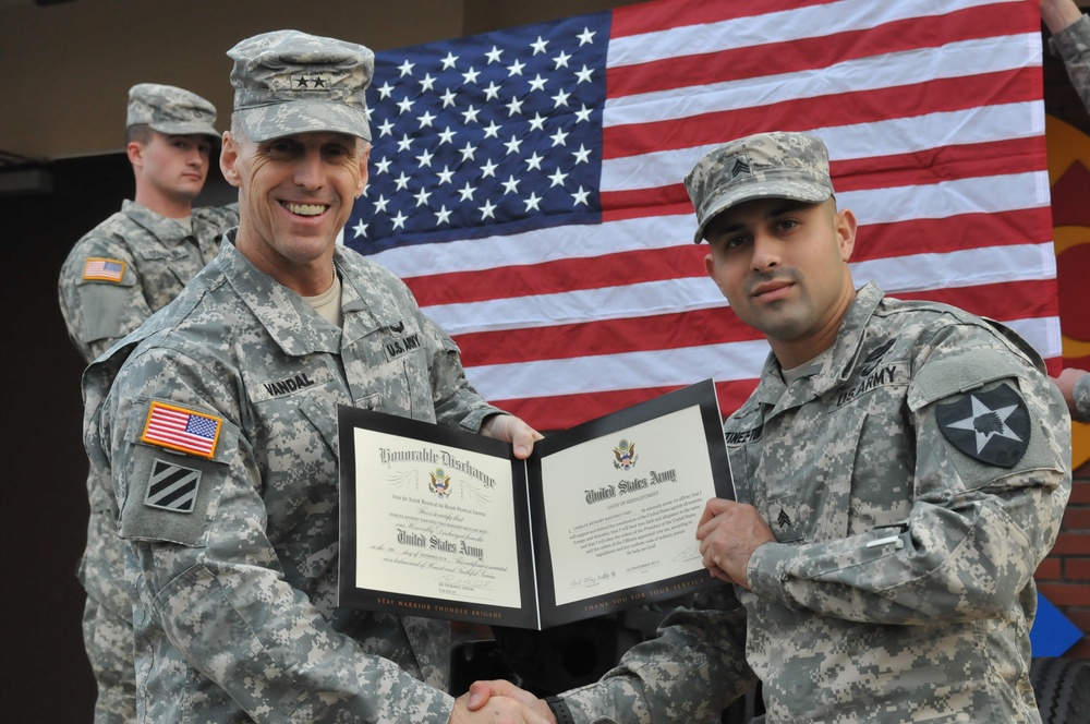 Sgt. Martinez-Toro reenlistment ceremony