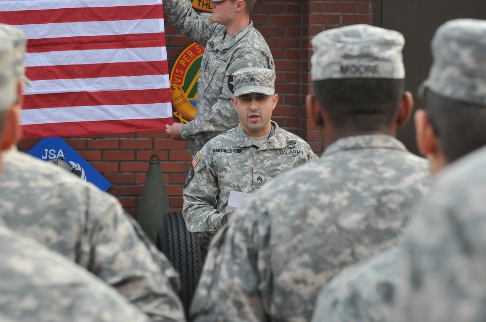Sgt. Martinez-Toro re-enlistment ceremony