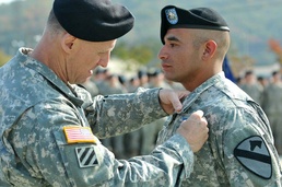 Cavalry infantrymen seek desired badge, build international relations