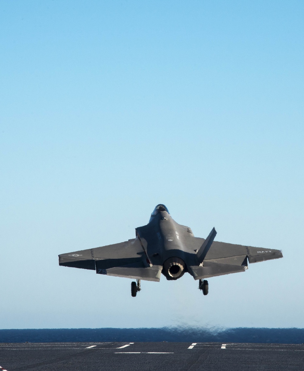 F-35C Joint Strike Fighter conducts its first launch from an aircraft carrier
