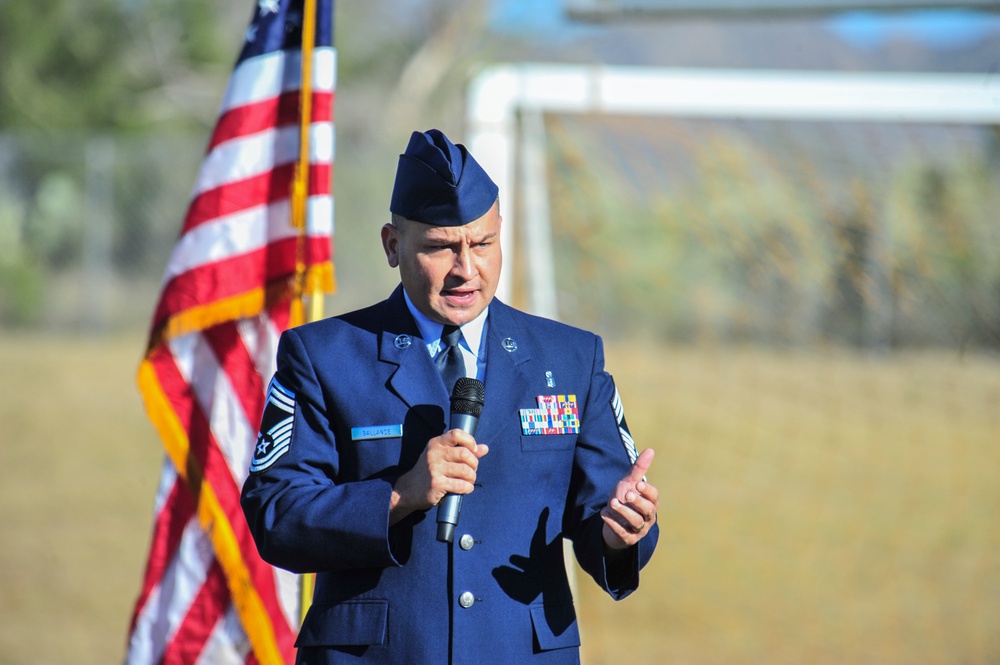 D-M Airman speaks at Veterans Day assembly