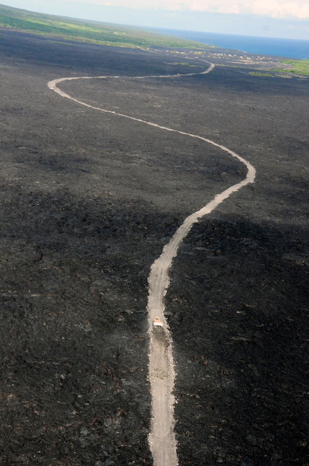 Pahoa lava flow aerials