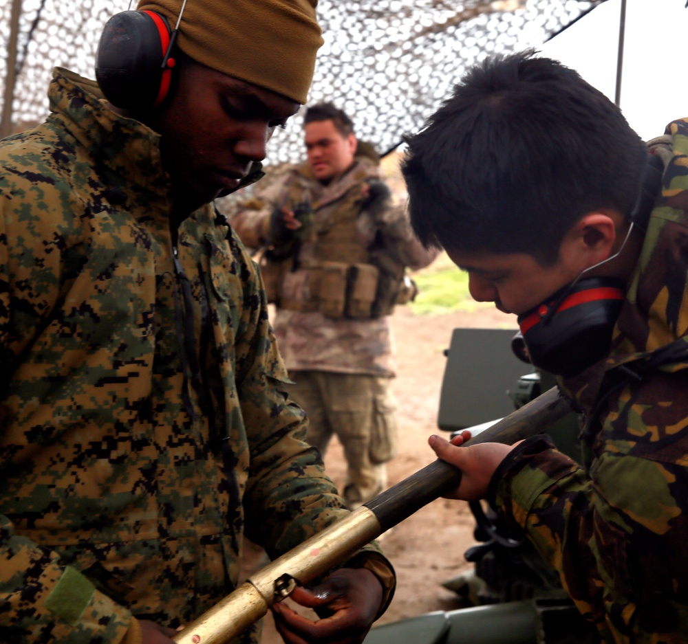 New Zealand troops show Marines firepower during Kiwi Koru 2014