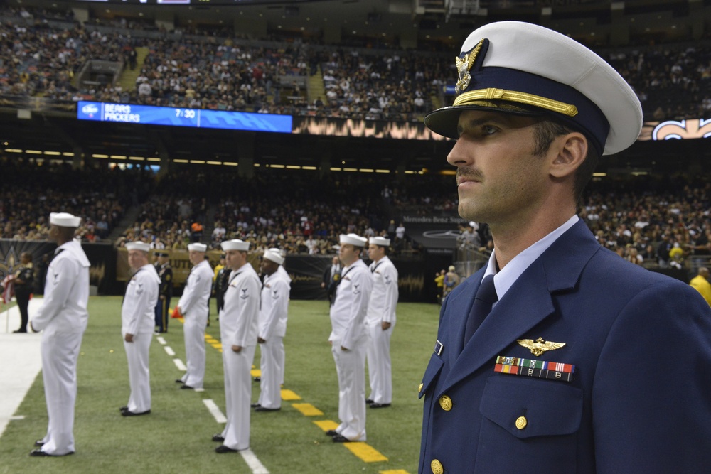 NFL honors military during Saints game