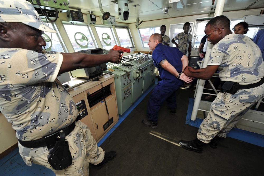 USCG personnel train Djiboutian Coast Guard