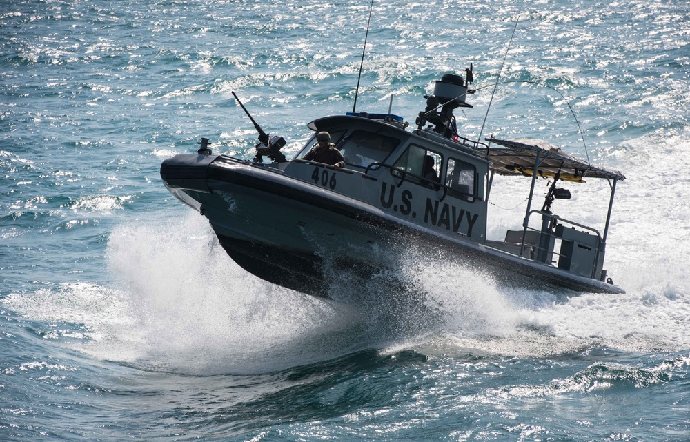 US Navy harbor security boat