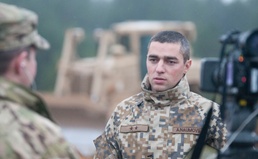Latvian first lieutenant loves landwork