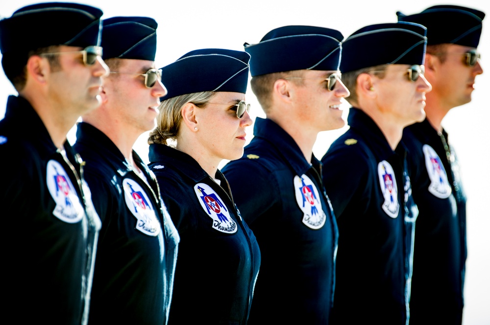 Thunderbirds perform final air show of the 2014 season at Nellis Air Force Base, Nev.
