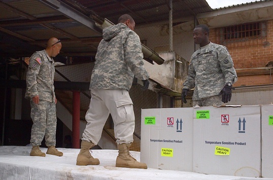 DLA team in Liberia saves medicine pallets, gets them to cold storage