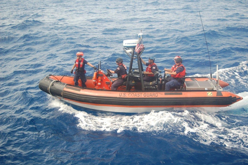 Coast Guard Cutter Reliance small boat crew underway