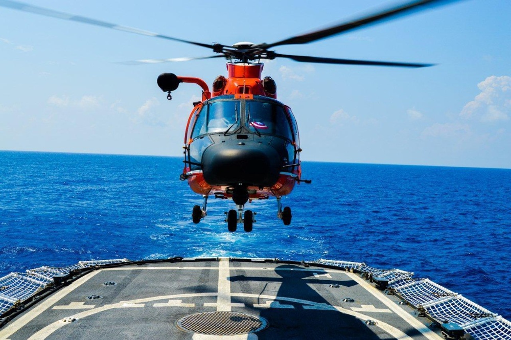 Coast Guard Cutter Reliance helicopter operations