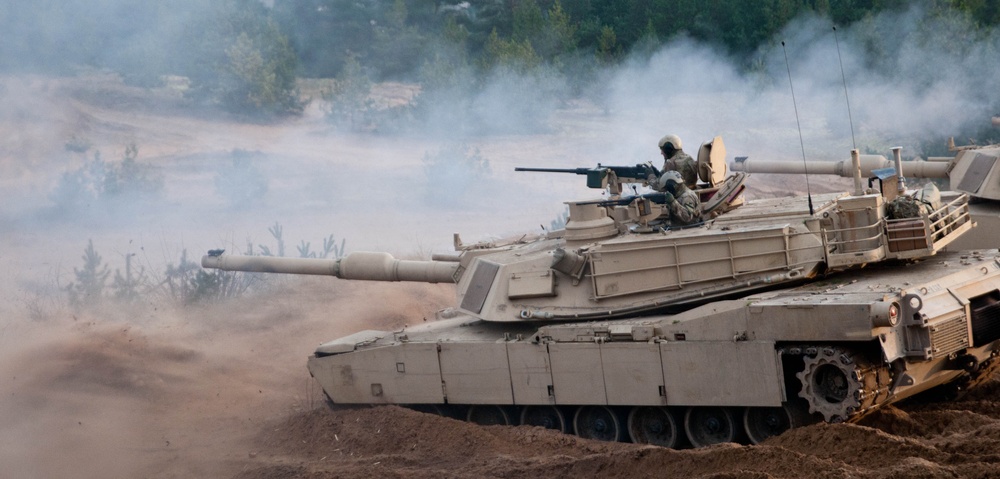 Smoke and noise, a tank salute to the Baltics