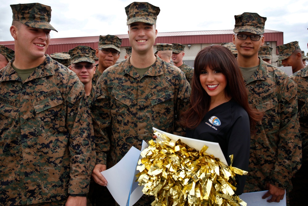 Chargers visit AAS Bn during military appreciation campaign