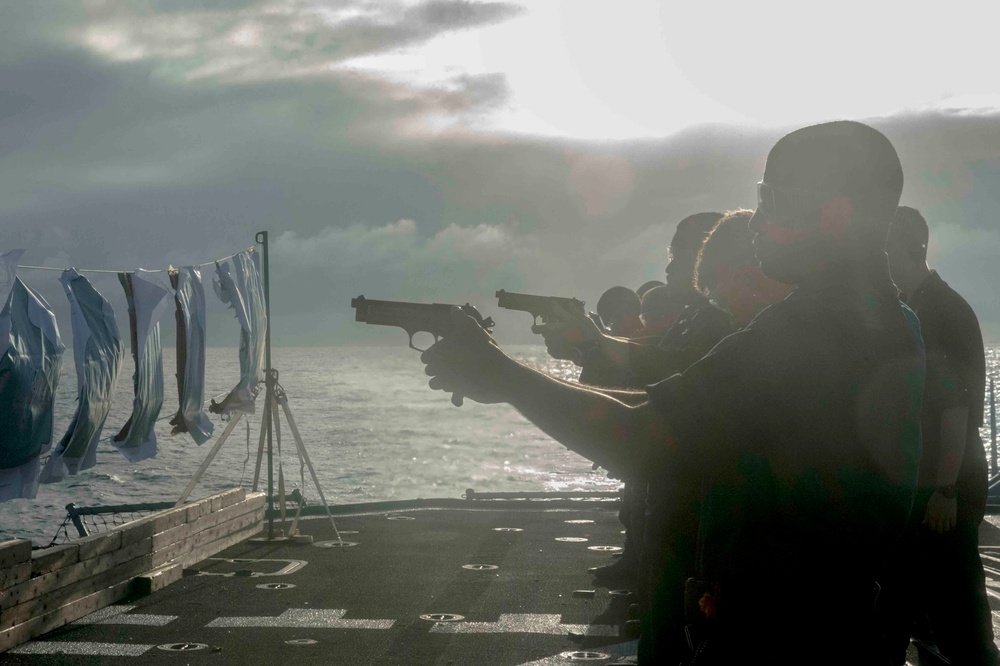 USS Antietam: 9mm live-fire exercise